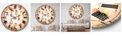 Designart Abstract Oversized Round Metal Wall Clock